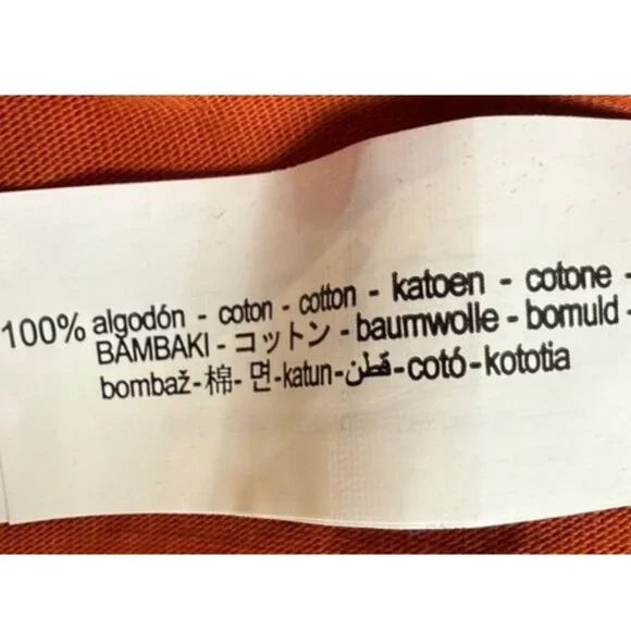 Zara Belted Crop Top L Burnt Orange Buckle Hem Long Sleeve Statement NWOT - Picture 11 of 11